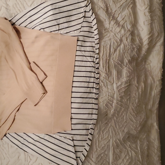 HALOGEN SWEATER. PINK/ STRIPED. M. - Picture 4 of 5